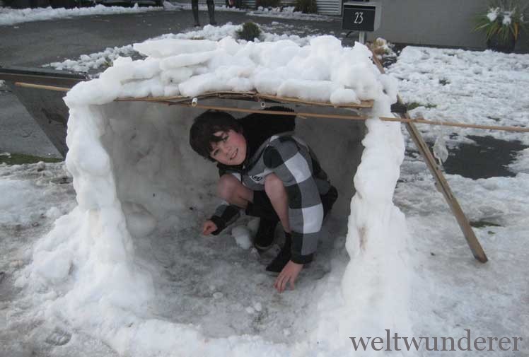 igloo Blinda Reiner Überraschung   Schnee im Winter!