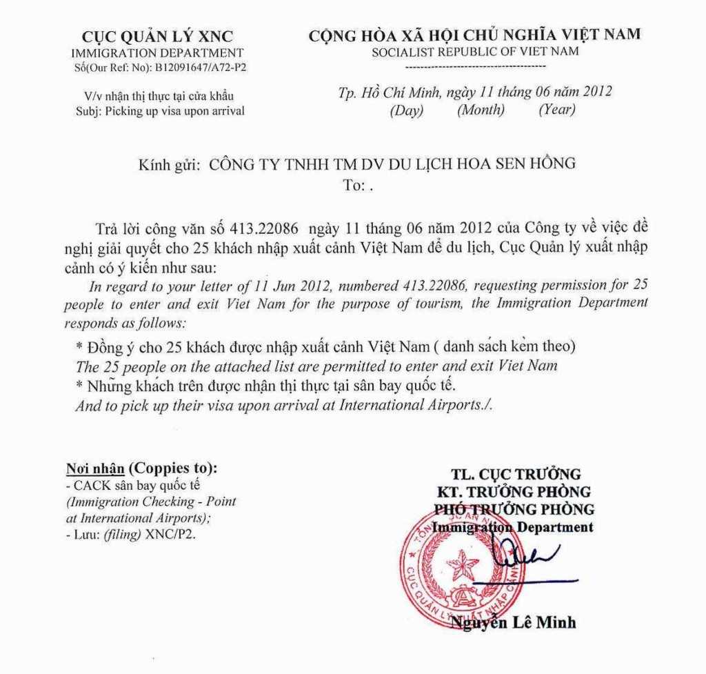 Approval Letter 1 1024x977 Vietnam Reisevorbereitung, Teil 6: Visa – woher nehmen?