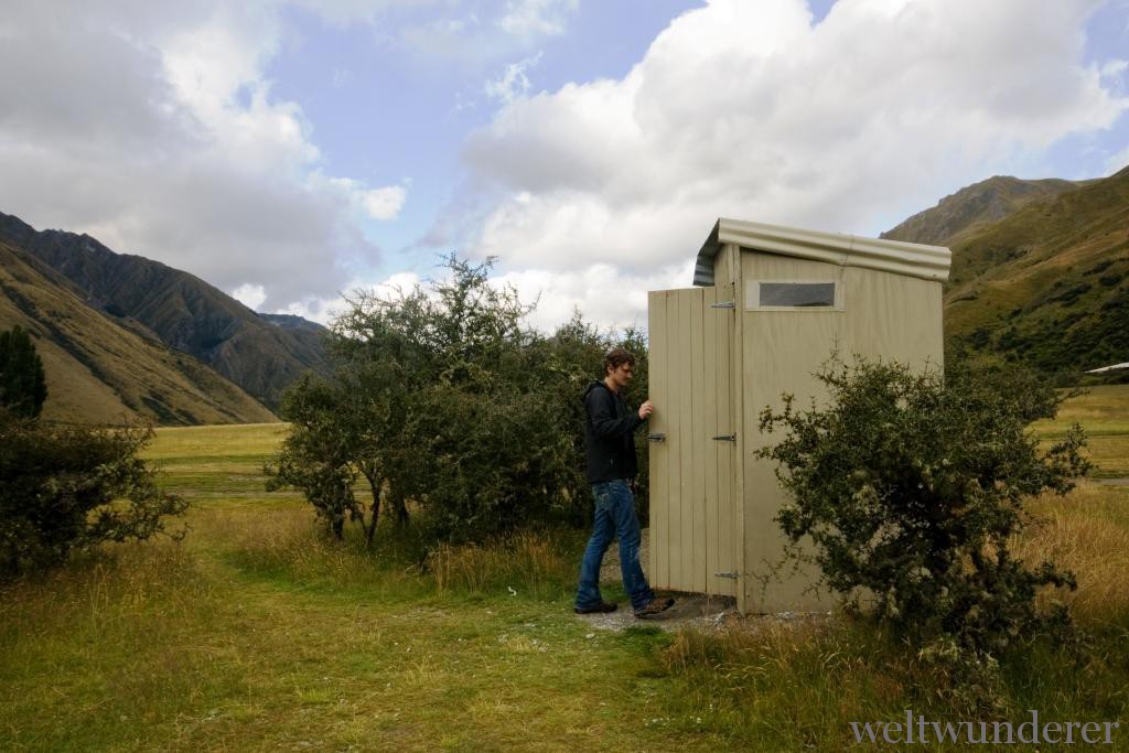 Toiletten in Neuseeland Moke Lake