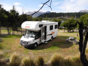 Campervan im Lake Outlet Wanaka