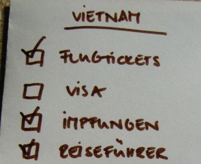 Vietnam Checkliste Weltwunderer