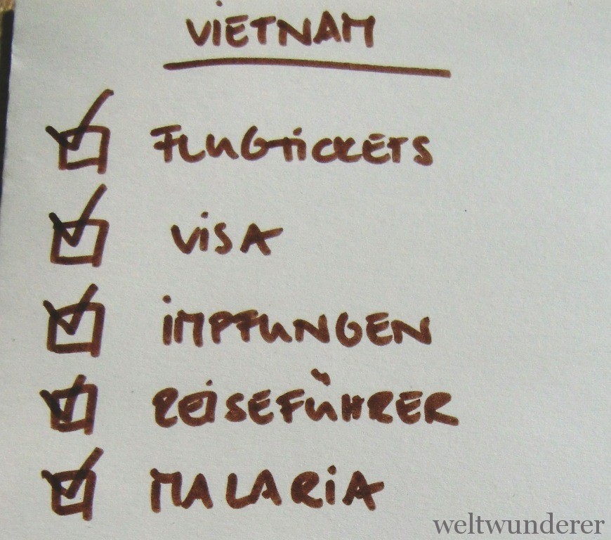 Vietnam-Checkliste