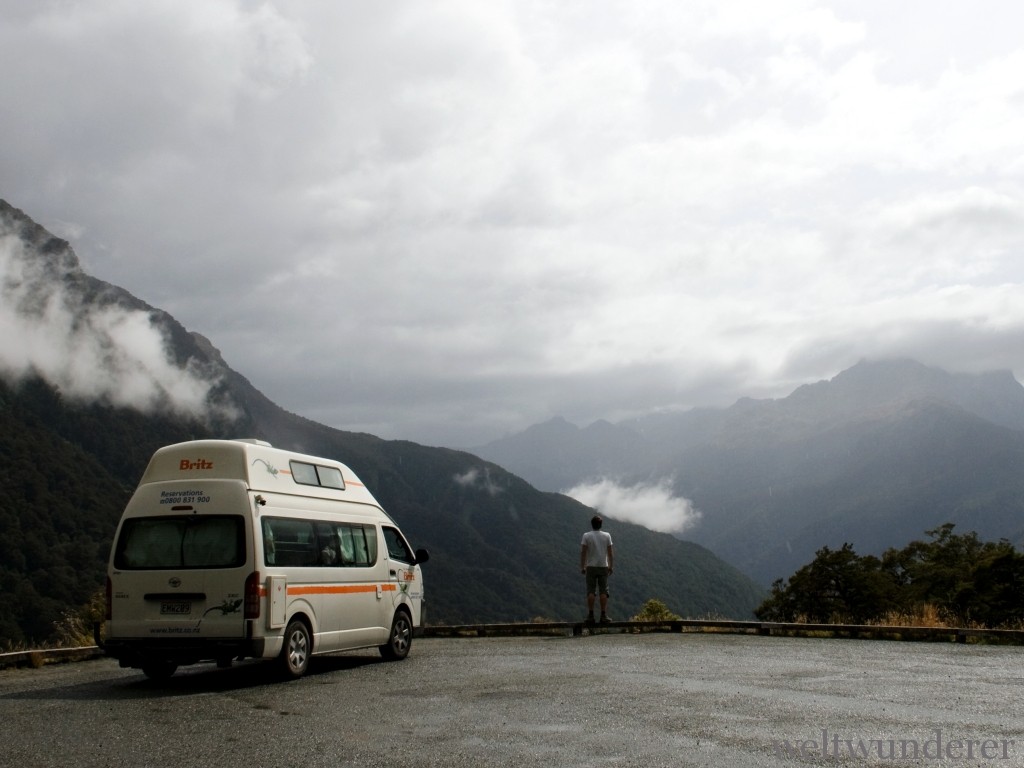 Campervan Milford Road erste Neuseeland-Reise mit Kind