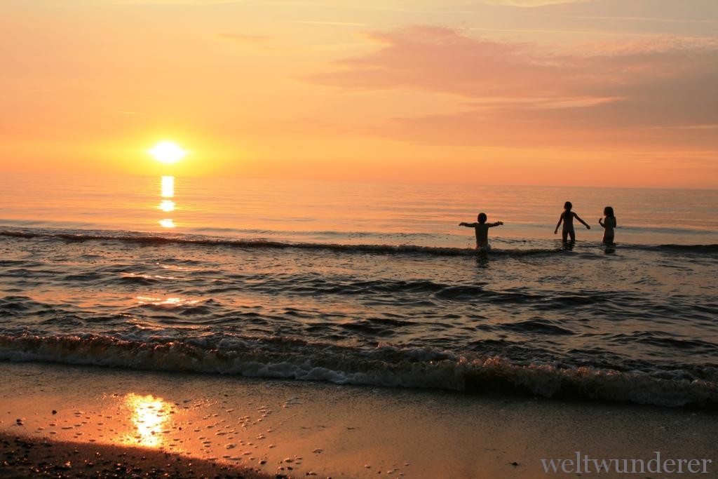 Sonnenuntergang Ostsee Reisevorbereitung