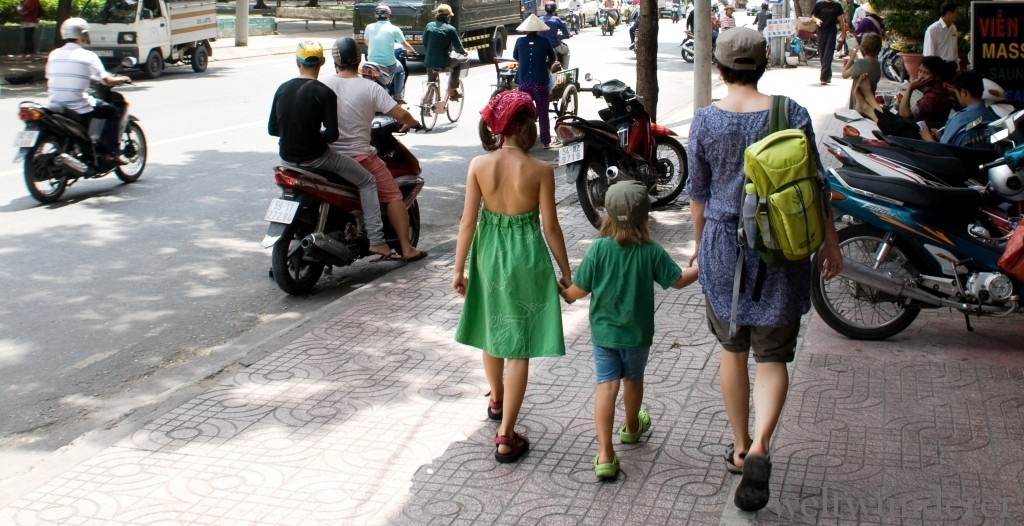 With Kids on the Street in Saigon