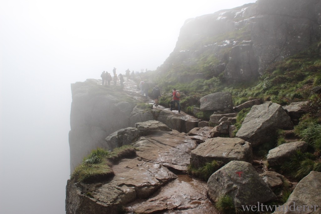 Preikestolen im Nebel