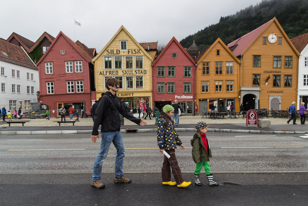 Norwegen Bergen Bryggen