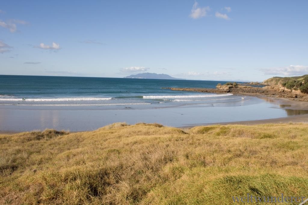 Anchor Bay im Tawharanui Regional Park, noch menschenleer