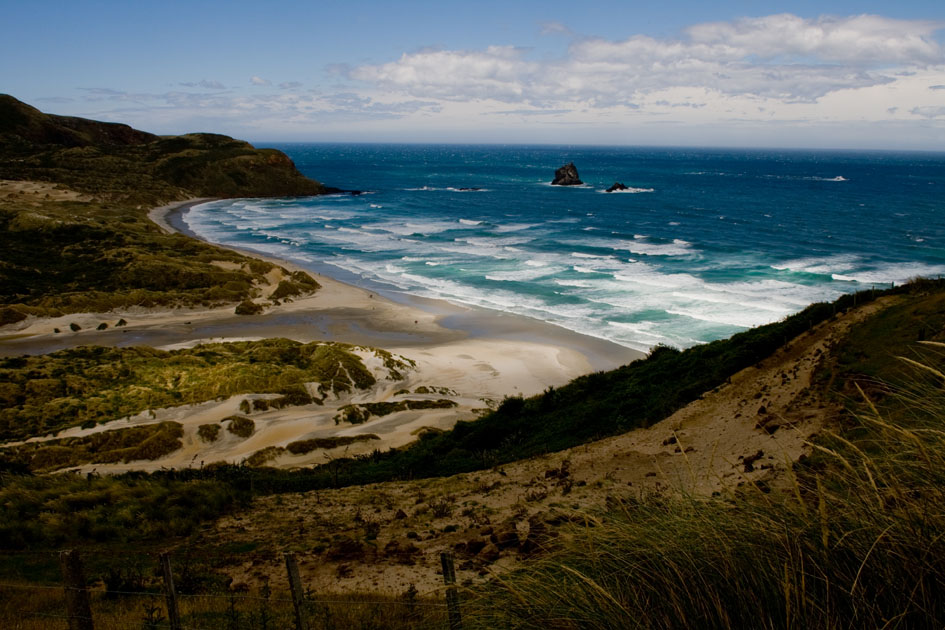 Berühmt-berüchtigter Name, aber harmlos: Sandfly Bay auf der Otago Peninsula