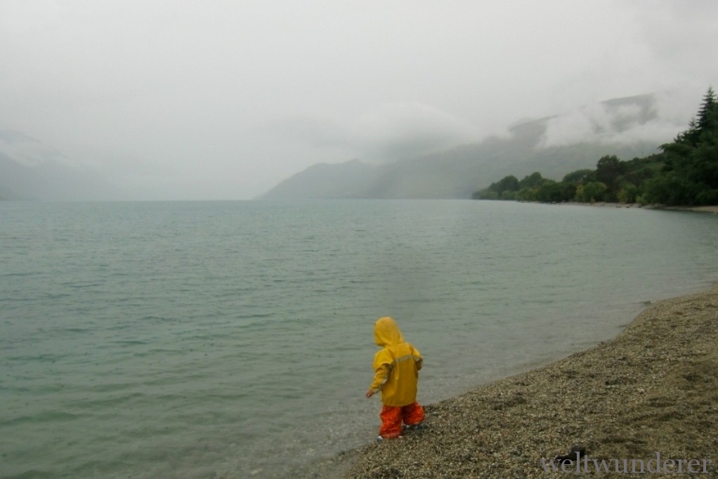 Wetterfeste Kleidung ist gefragt am Lake Wakatipu