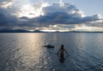 Baden in Neuseeland Lake Taupo