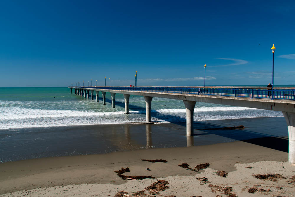 Christchurch mit Kindern: warum die Stadt super für Familien ist 28 Pier und Traumstrand in New Brighton © Flickr_Jocelyn Kinghorn