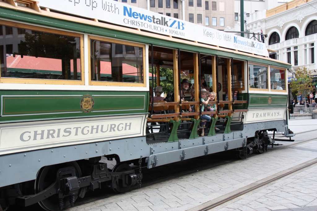 Weltwunderer New Zealand Christchurch Familien Tram