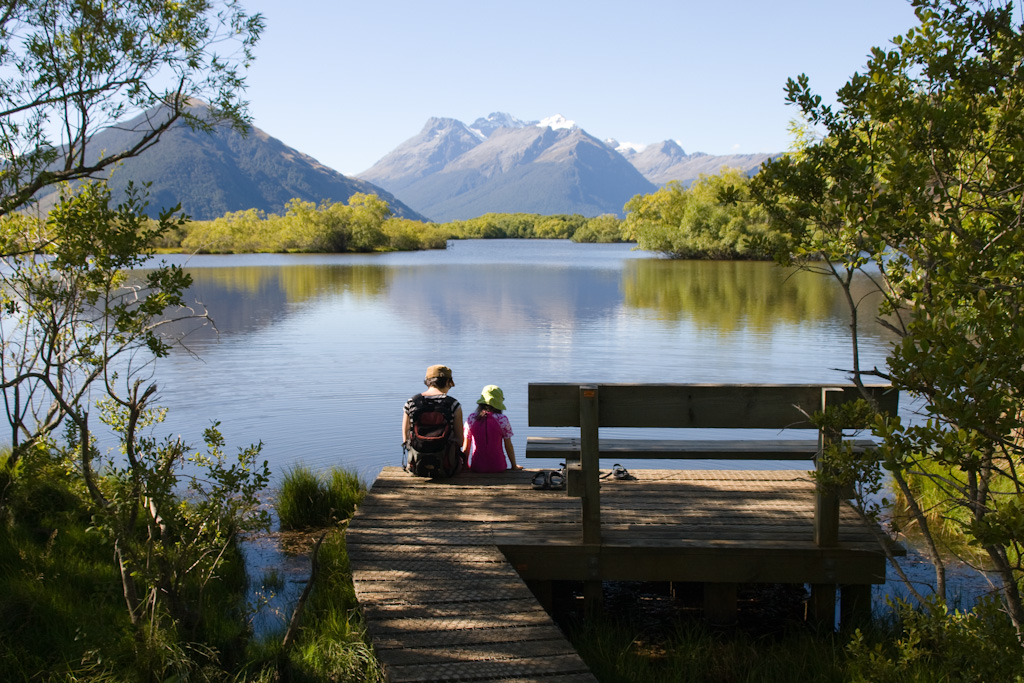 Unterwegs in Neuseeland mit Kindern Glenorchy Lagoon
