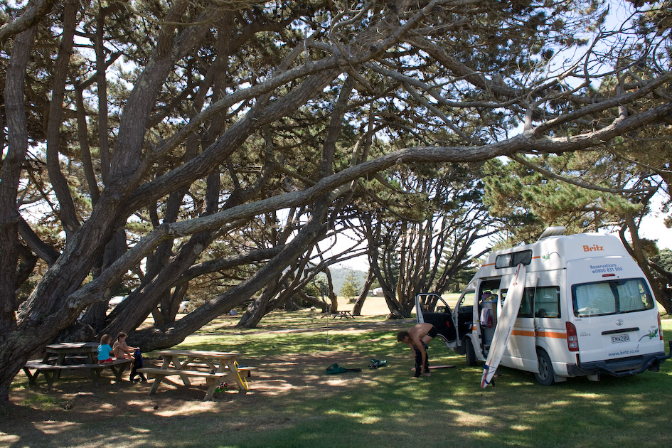 Weltwunderer Campingplätze in Neuseeland Muriwai Beach