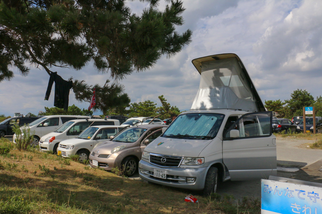 Campervan-Stellplatz am Strand von Tokushima