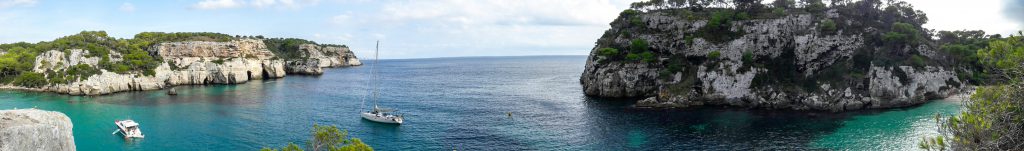 Menorca mit Kindern Panorama Cala Macarella