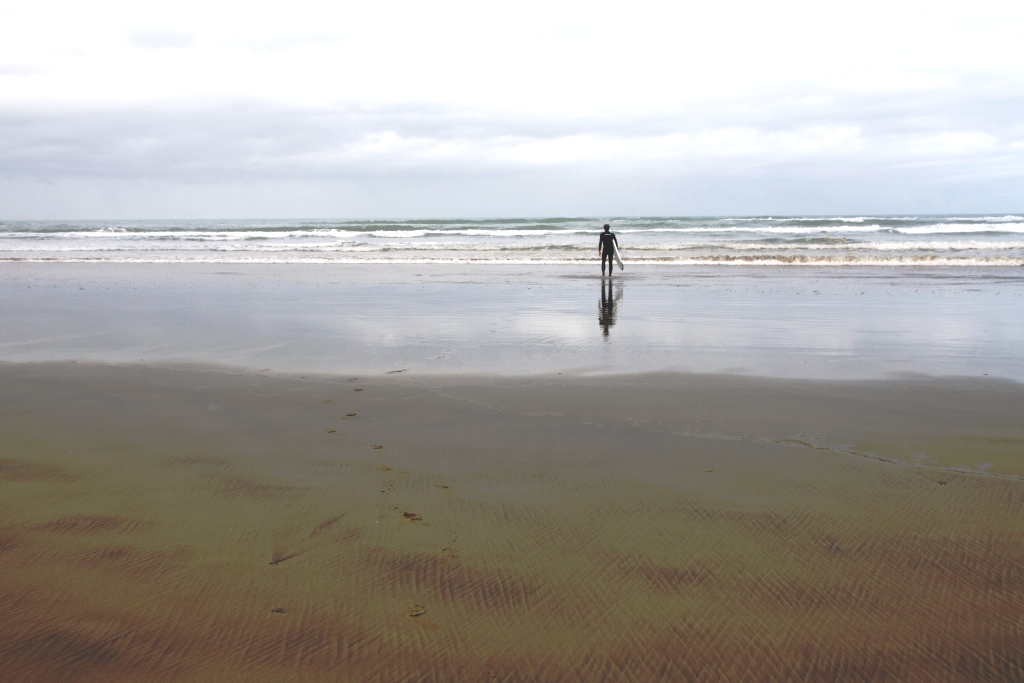 Surfen in Neuseeland Muriwai Beach