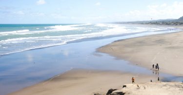 Surfen in Neuseeland Muriwai Beach