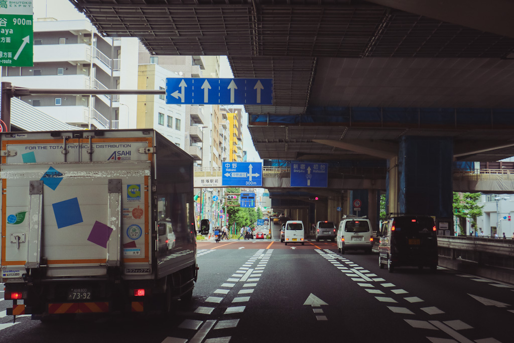 Campervan fahren in Tokio