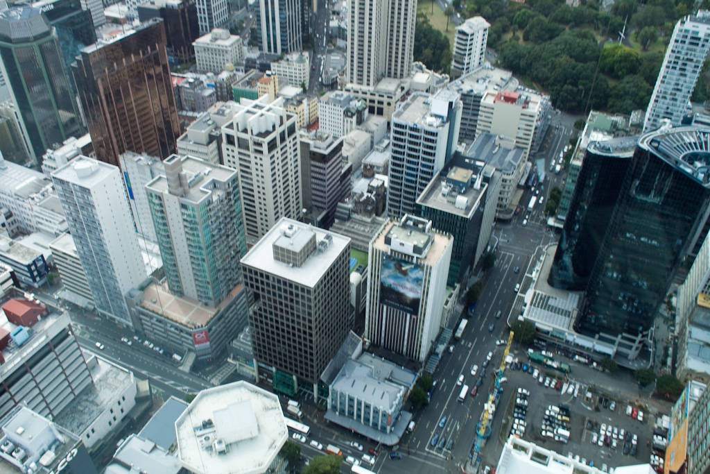Ankommen in Auckland Blick vom Sky Tower