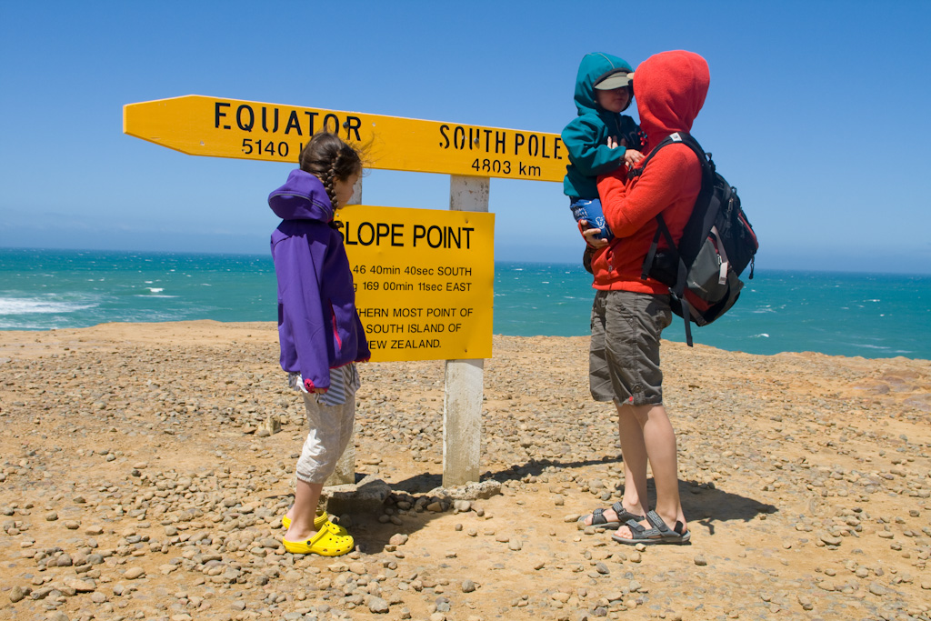 Slope Point Catlins Wegweiser