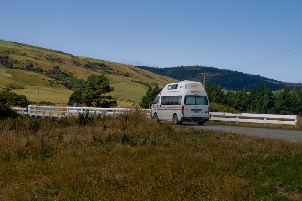 Verkehrsregeln in Neuseeland Campervan Catlins