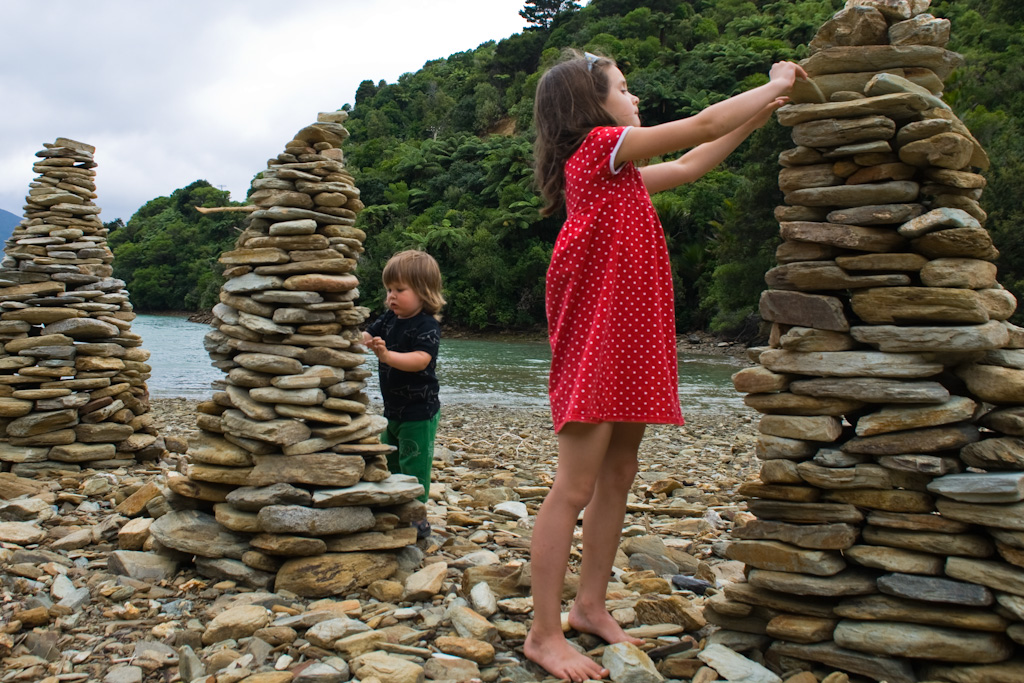 Marlborough Sounds Steinhaufen