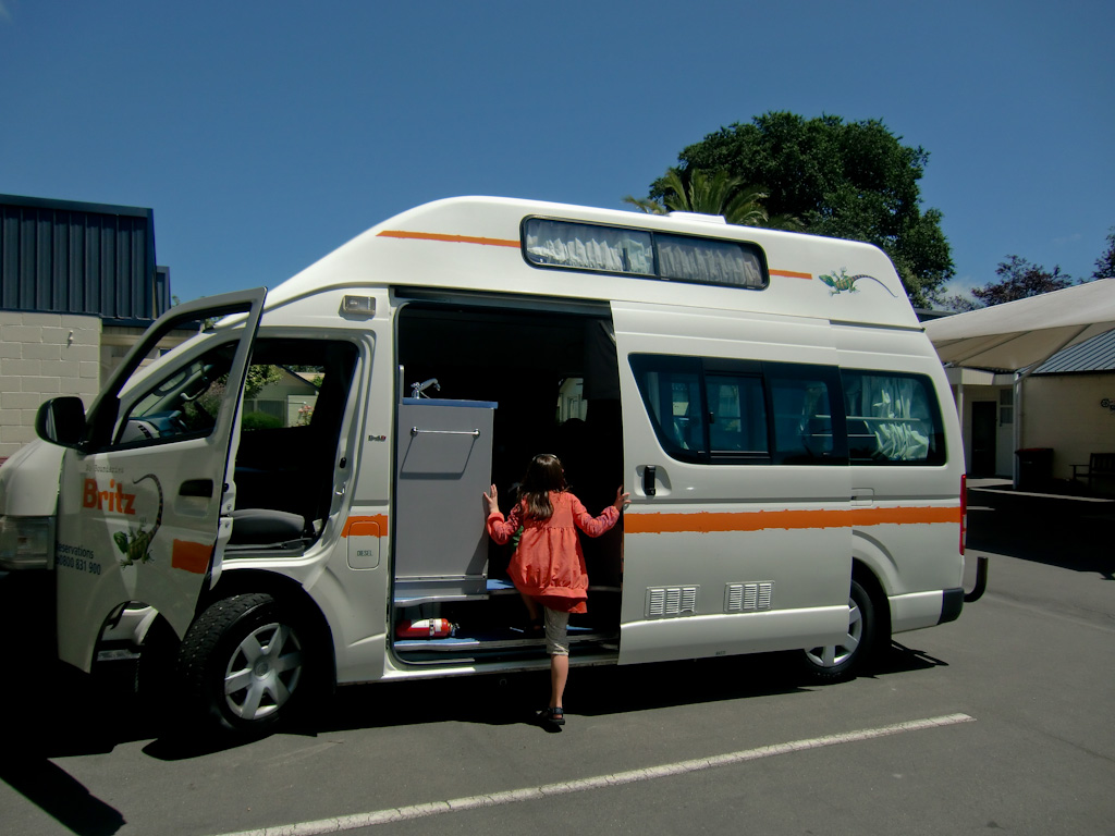 Campervan-Einweisung Britz Christchurch