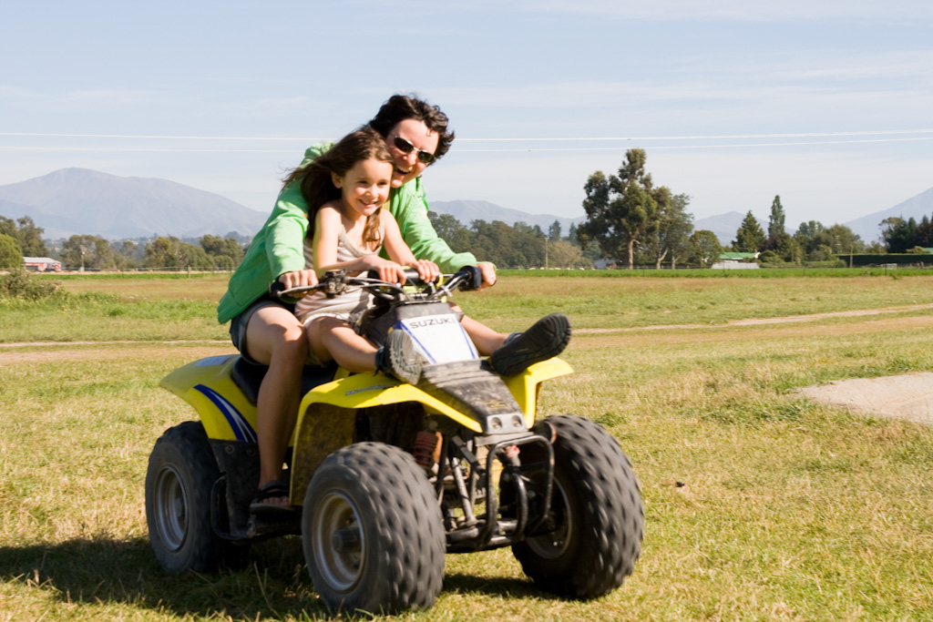 Work and Travel in Neuseeland mit Kind Quadbike