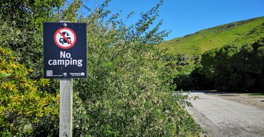 No camping Schild