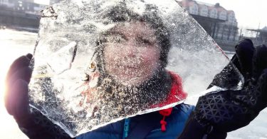 Dresden im Winter Ab aufs Eis