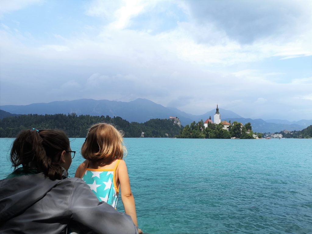 Allein reisen mit drei Kindern Slowenien Lake Bled