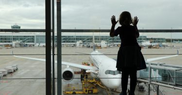 Flughafen Fenster Gepäck