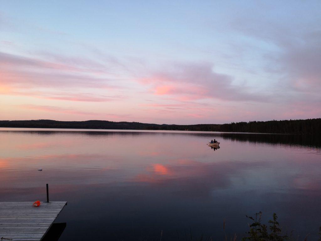 Schweden Hälsingland Sonnenuntergang