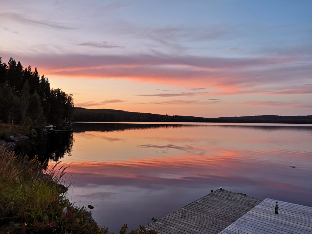 Schweden Hälsingland Sonnenuntergang