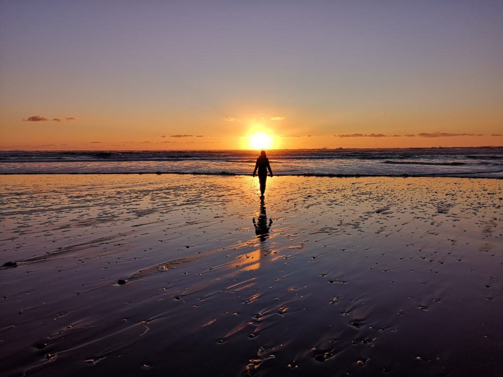 Neuseeland mit Teenager Sonnenuntergang