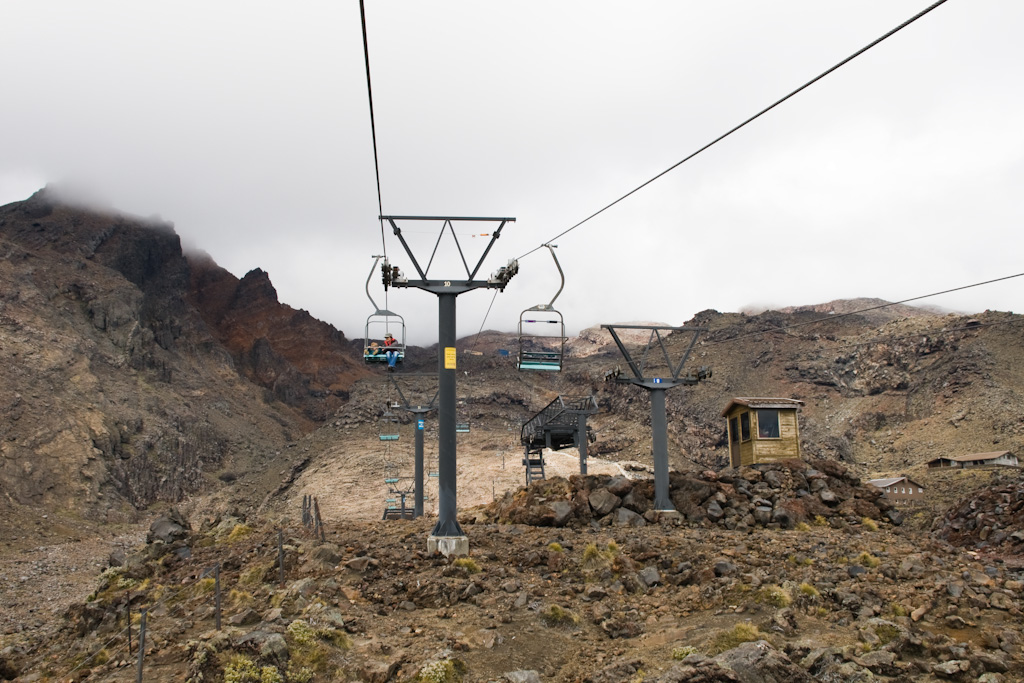 Whakapapa Ski Field Lift Abenteuer-Tourismus in Neuseeland