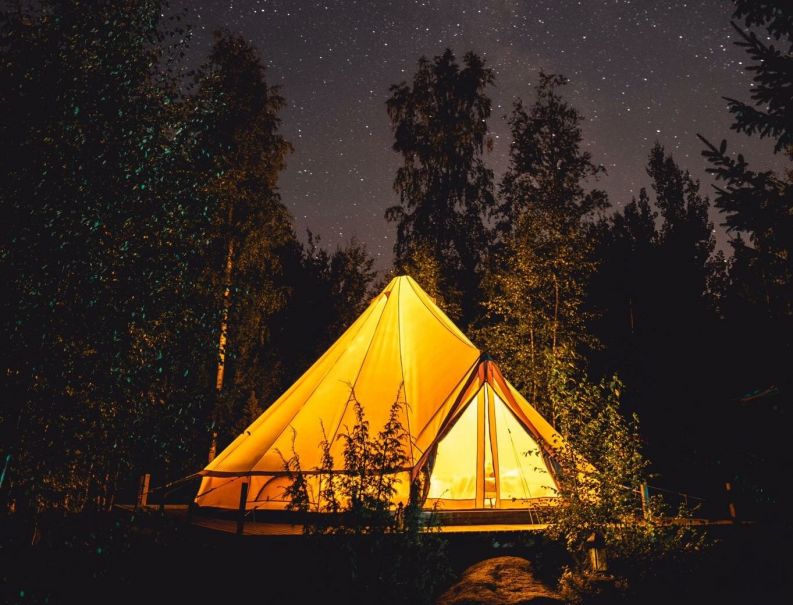 Naturhäuschen Glamping Zelt Nacht