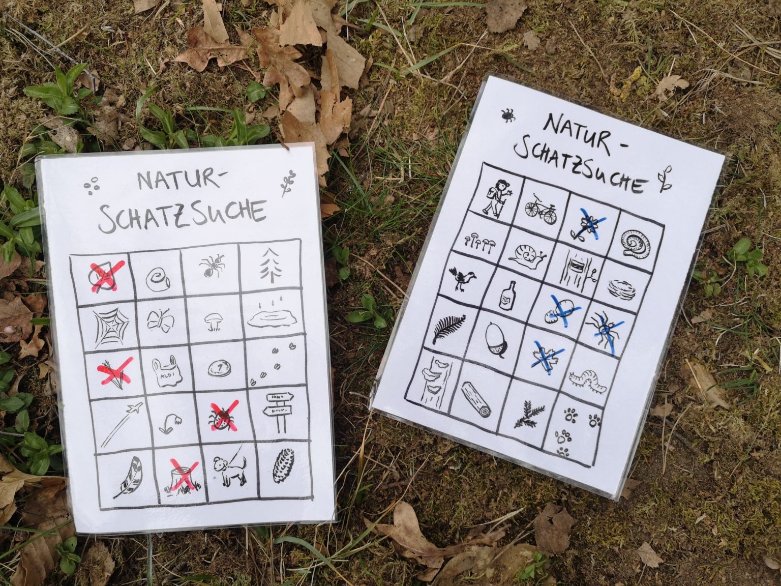 WaldSchatzsuche & Bingo 4 Druckvorlagen zum Download