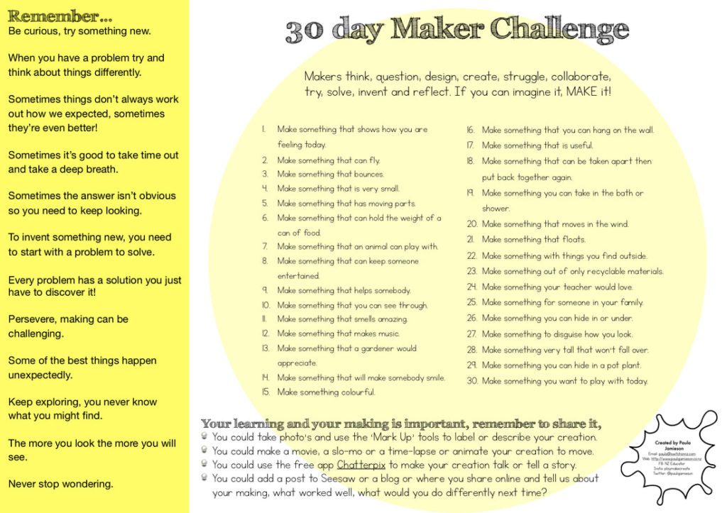 30 day makers challenge