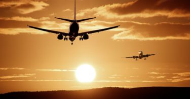 Flugzeuge Sonnenuntergang