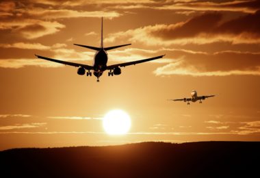 Flugzeuge Sonnenuntergang