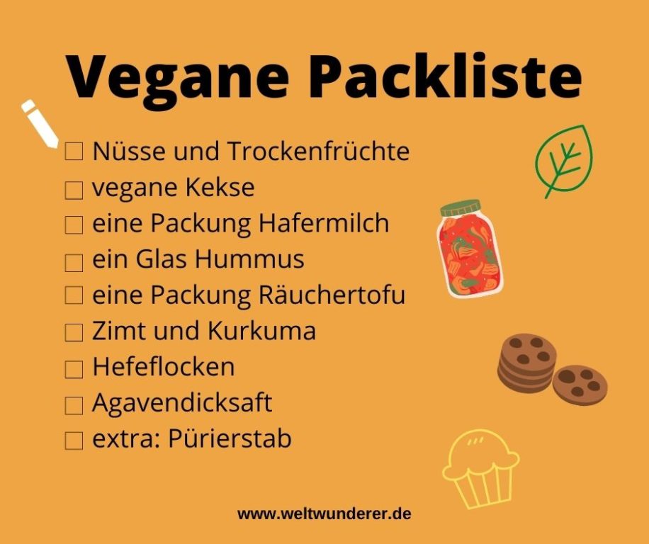 Vegane Packliste