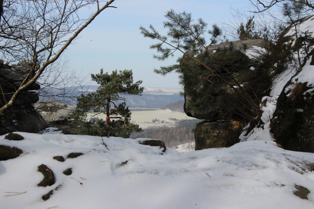 Pfaffenstein Sächsische Schweiz im Winter