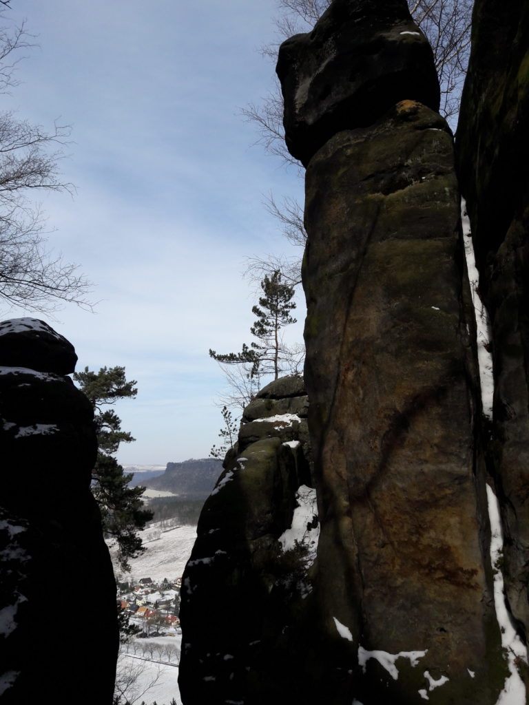 Pfaffenstein Sächsische Schweiz im Winter