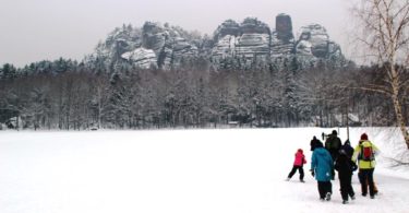 Pfaffenstein Sächsische Schweiz im Winter