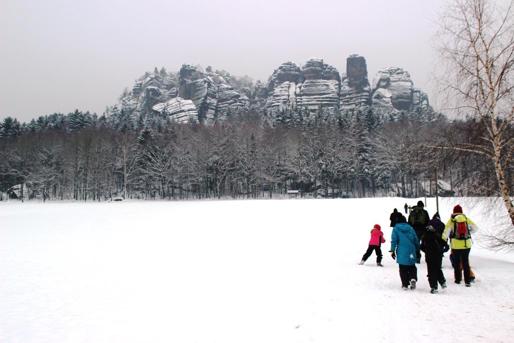 Pfaffenstein Sächsische Schweiz im Winter