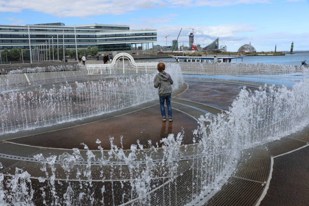 Aarhus Hafen Springbrunnen