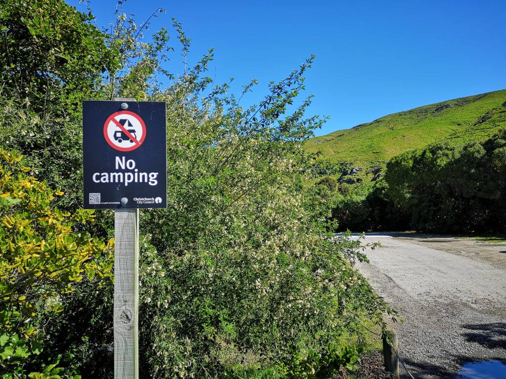 Neuseeland Camping verboten